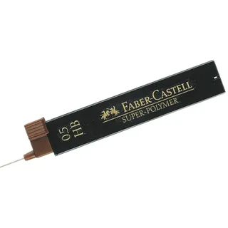 Faber-Castell SUPER-POLYMER Feinminen-Bleistiftminen schwarz HB 0,5 mm, 12 St.
