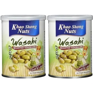 KHAO SHONG Edamame mit Wasabi, (120 g) (Packung mit 2)