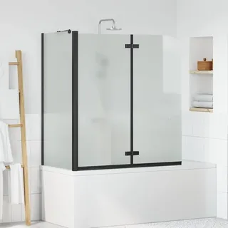 vidaXL Bad-Duschschirm Schwarz 120 x 68 x 130 cm
