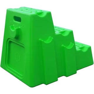 Brama West Pferde Aufstiegshilfe 3 Stufen - Hindernissblock - Farbe Grün