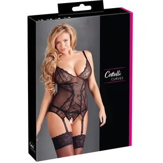 Strapshemd plus String – verführerisches Set von Cottelli CURVES