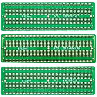 EPLZON 3Stück 6.8"x2.05" Breadboard Lötbar Prototyp PCB Board Kit für Elektronik Projekte Kompatibel für DIY Lötkreise Projekte Prototyp Board,grün