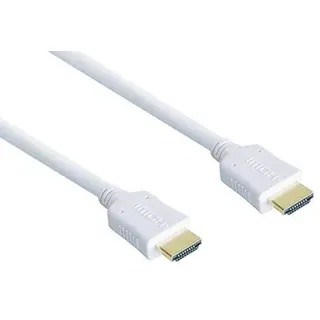 Good Connections HDMI Kabel mit Ethernet 24K vergoldete Stecker und Kupferkontakte, 0,5m Weiß