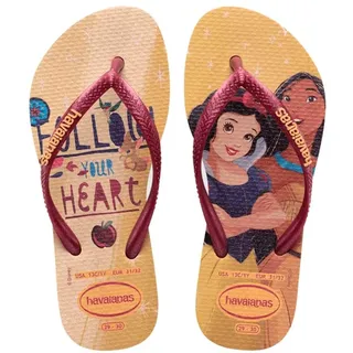 Havaianas Unisex Kid's Slim Princess Flip Flops, goldfarben, 7 UK Child