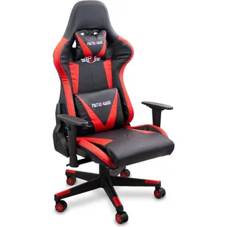 LACESTONE Gaming Stuhl Chair Drehstuhl Gamming Sessel pc Computer Gamingstuhl Gamingsessel (Rot)