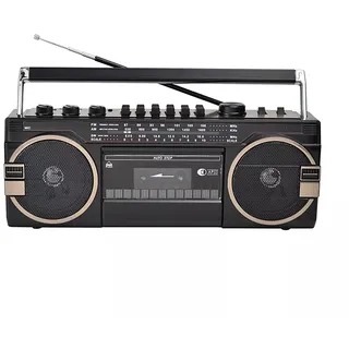 STMKB Retro-Kassettenspieler, Tragbarer Mehrfrequenz-Radiorecorder, Unterstützt Bluetooth-Verbindung, USB, TF-Kartenwiedergabe, 4-Band-Radiofunktion, Unterstützt DC/AC-Dual-Mode-Stromversorgung