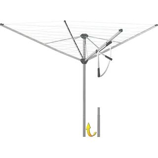 Juwel Wäscheständer / Wäschespinne Novastar 500 Compact leichtes Öffnen dank Leichtspann-Hebel, wi, Wäscheständer, Silber