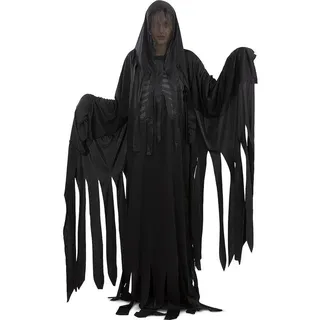 Funidelia Kostüm Harry Potter – Dementor Kostüm, Verbreite Düsternis und Kälte mit flatterndem Gewand und finsterer M schwarz