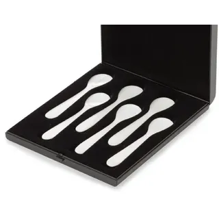 None Eierlöffelgarnitur Perlmutt 6-tlg. Im Etui L 12,0cm Perlmutt