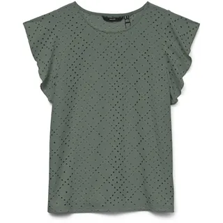 Vero Moda Vmtassa Sl Frill Top Noos Grün L