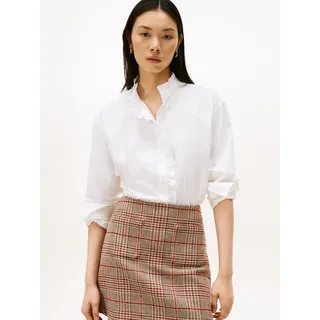 Tommy Hilfiger Rüschenbluse POPLIN RUFFLE SHIRT mit Rüschen Detail weiß 34