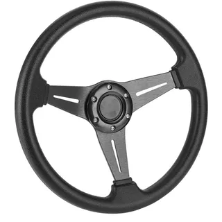 Sportlenkrad Universal Auto Lenkrad Ersatz, 350 mm, Deep Dish Racing Lenkrad, Schwarz