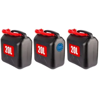 BigDean Benzinkanister (Made in Europe) 3 x 20 L Schwarz