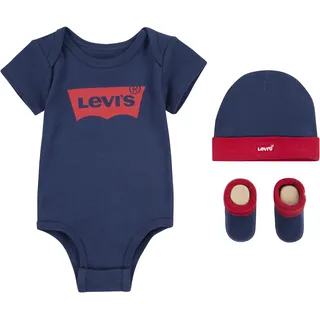 Levi's KIDS "Neugeborenen-Geschenkset", Jungen, Gr. 1 (62/68), N-Gr, blau (navy), Obermaterial: 100% Baumwolle. Obermaterial 2: 62% Baumwolle, 34% Polyethylen, 4% Elasthan.