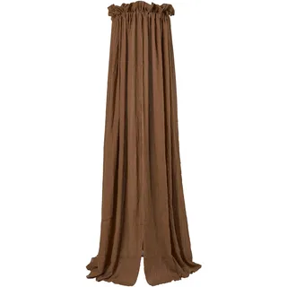 Meyco Betthimmel 30x155cm Baldachin einfache Befestigung Brown | Baumwollmix - waschmaschinenfest - für eine kuschlige & warme atmosphäre - waschbar & trocknergeeignet