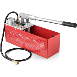 Vevor Druckprüfpumpe 0-25 bar 10 L mit Manometer und Hochdruckschlauch 1,4 m