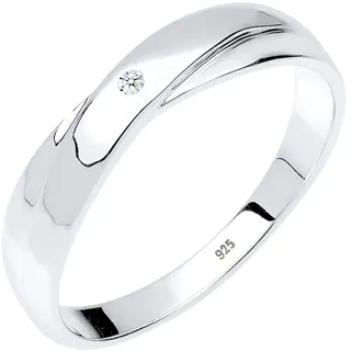 Elli DIAMONDS Ring Damen Elegant Verlobung mit Diamant (0.02 ct.) in 925 Sterling Silber