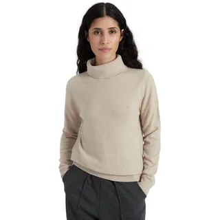 Style & Republic Damen Rollkragenpullover aus 100% Kaschmir, Slim-Fit-Passform, stilvoller Premium-Cashmere-Strickpullover für Herbst und Winter, beige L - L
