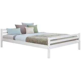 TICAA Kinderbett Nadine 140 x 200 cm Kiefer massiv weiß