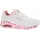 Damen white durabuck/red pink mesh trim 35,5