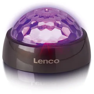 Lenco TTA-180TN - Plattenstabilisator mit RGB-Lichteffekten - 250g Plattenspieler Gewicht & Discokugel in einem - Titanium