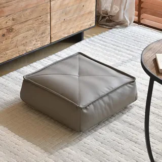 MPINGRTH Luxuriöses quadratisches Pu Leder Bodenkissen Vier Jahreszeiten wasserdichtes Bodenkissen Komfort EPP Partikel Tatami Sitzkissen für Yoga Wohnzimmer Balkon
