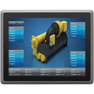 SunKol 19 Zoll lüfterloser Industrie-Panel-PC, All-in-One Panel-PC mit kapazitivem Touchscreen, 2xUSB2.0, 2xUSB3.0, HDMI, 2xRS232, LAN (I3-7100U, 8 GB RAM, 128 GB SSD)