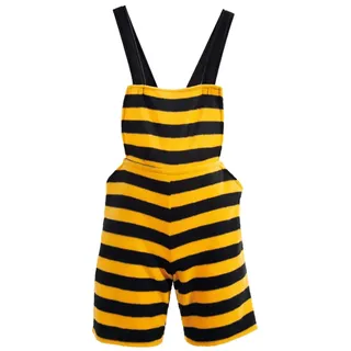 Fritz Fries & Söhne GmbH Damen Kostüm Biene Hummel Fleece Latzhose mit Stachel (XL)