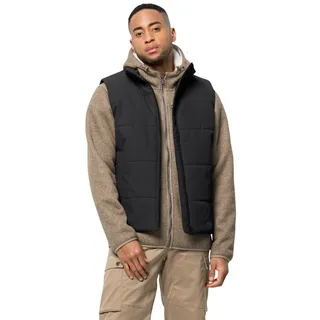 Jack Wolfskin Steppweste White Frost 2023 (robust, winddicht, wasserabweisend) schwarz Herren schwarz