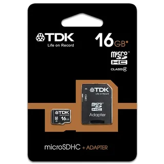 TDK microSDHC 16GB Class4 Memory Card Speicherkarte + Adapter t78724 NEU 005-058