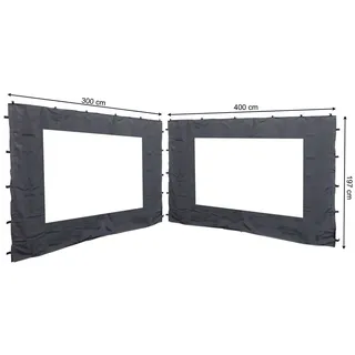 Quick Star Seitenteile für Pavillon 3x4 m 2 Stück Anthrazit 3 x 4 m