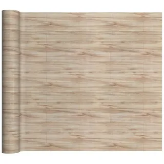 ANRO PVC Bodenbelag Meterware Vinylboden Vinyl Bodenbelag Fußbodenbelag 140cm Breite Holzoptik Beige 140 cm