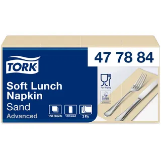 TORK Soft Lunchservietten sand 3-lagig, 10 150 Stück/Karton