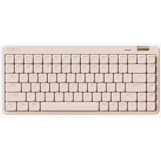 Lofree Lite84 Bürotastatur – 84 Tasten, 75 %-Layout, Tri-Mode-Verbindung (Bluetooth 5.4 / 2,4 GHz WLAN / kabelgebunden), Niedrigprofil-Linearschalter, 2000 mAh Akku, Lautstärkeregler, rosa, OE921