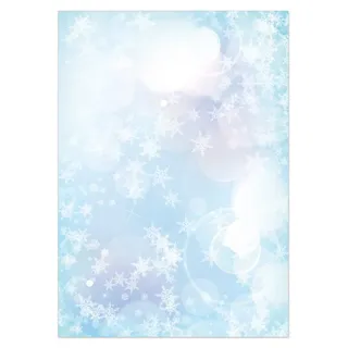 DIN A4 Design-Papier-204 mit 100 Blatt, Wintermotiv Premium 90g Motivpapier, einseitig bedruckt