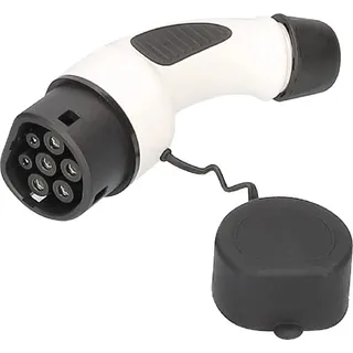 as - Schwabe Ersatzstecker für Elektrofahrzeugladekabel Typ 2 - FAHRZEUGSEITIG - 3,6 kW 16 A / 230 V / 1-phasig - Modus 3 - E-Auto EV/PHEV Ersatzstecker - IP44 - schwarz/weiß, 65144