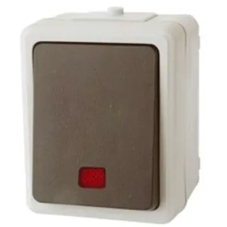 Wasserdichter Schalter mit LED-Beleuchtung, wasserdichtes Design, ideal für den Einsatz im Freien und in feuchten Umgebungen.