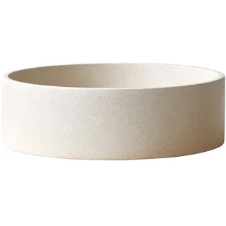 Tikamoon Rundes Waschbecken Gina aus cremefarbenem Terrazzo