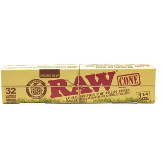 RAW Organic Unrefined Pre-Rolled Cone (1 1/4 Size) by RAW