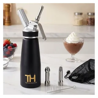 Thiru Sahnespender 500 ml Edelstahl Schwarz
