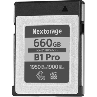 Nextorage Japan CFexpress Typ B Speicherkarte (660 GB, superschnell, VPG400, max. Lesen, 1950 MB/s, max. Schreibgeschwindigkeit: 1900 MB/s) (B1 Pro Serie)