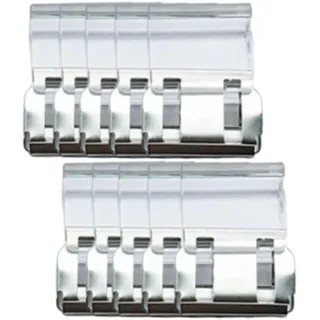 FashionCha 10 Stück Hosenbein Fixierclips Hosenaufschlagklemmen Hosensaumfixierer Längeanpassungsclip Aus Metall Unsichtbar für Pendler Zuhause Büro, Weiß Transparent