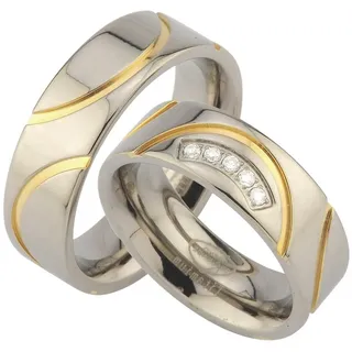 Trauringe123 Trauring Hochzeitsringe Verlobungsringe Trauringe Eheringe Partnerringe mit IP Gold Platierung JT1-5 50