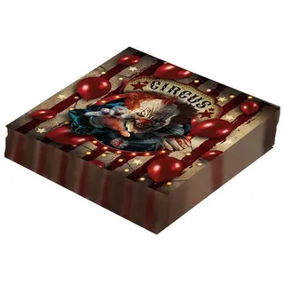 Fiestas Guirca Hängedekoration 'Horror Clown', Servietten 16x16cm/20Stk.