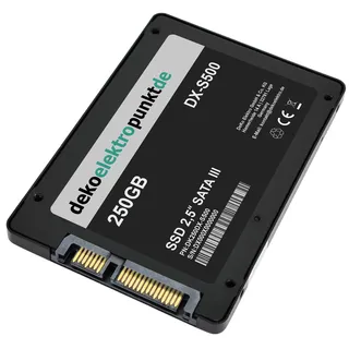 250GB SSD Festplatte passend für Latitude E6410 Dell Latitude E6420 | dekoelektropunktde Solid State Drive, Intern, Kompatibles Ersatzteil, SATA3, 2,5"