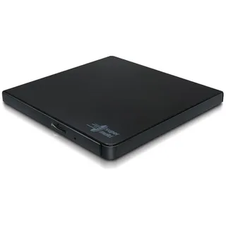 LG Hitachi-LG GP57 Externer Portabler Super-Multi DVD-Brenner, Slim, USB 2.0, DVD+/-RW, CD-RW, DVD-ROM/RAM kompatibel, TV-Anschluss, Windows 10 & Mac OS Schwarz
