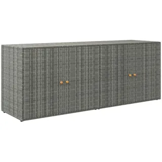 vidaXL Gartenschrank Schwarz 100x55,5x80 cm Poly Rattan