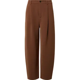 s.Oliver Barrel-Leg-Hose mit Bundfalten Braun 46