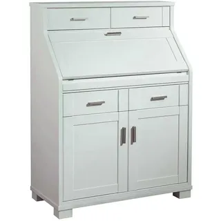 Schreibtisch Schrank in Weiß 85 cm breit