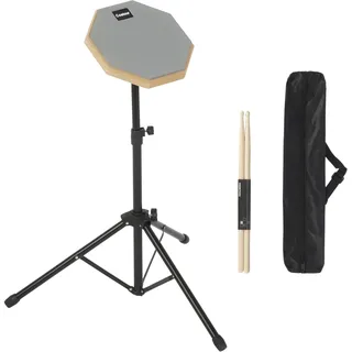 awagas Gummi Drum Practice Pads übungspad kit 55-90cm Verstellbarer Bügel 8 Zoll schlagzeug Übungspad Drum Pad Set Mit Ständer Schlagzeug Sticks Aufbewahrungstasche für Schlagzeugern Anfängern